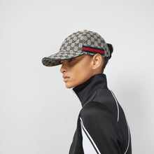 CASQUETTE EN TOILE ORIGINAL GG AVEC BANDE rouge