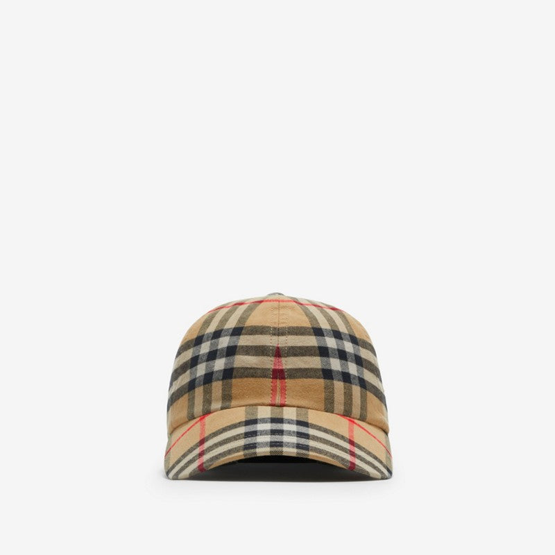Casquette de baseball en coton mélangé Check