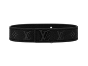 Bracelet LV en cuir noir