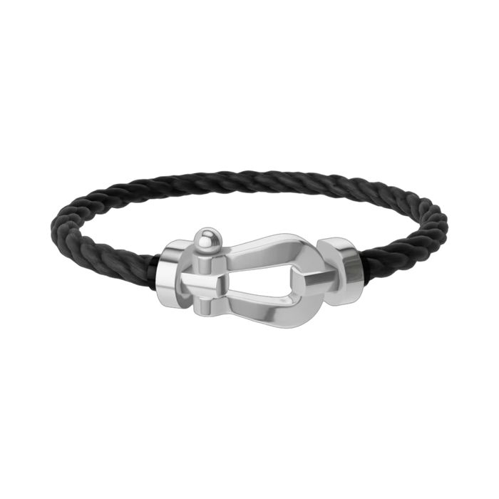 Bracelet Fred noir et argent