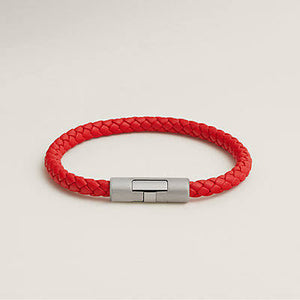 Bracelet Hermès rouge et argenté